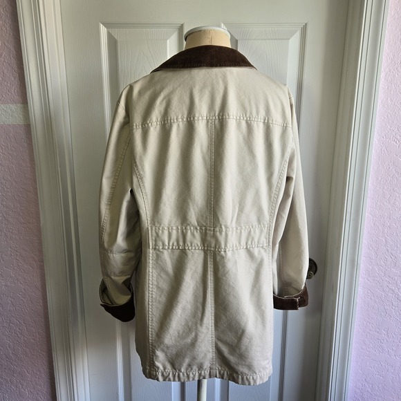 L.L. Bean Barn Jacket Women's Size S Lined Quilted Corduroy Coat Button Front - Picture 3 of 7